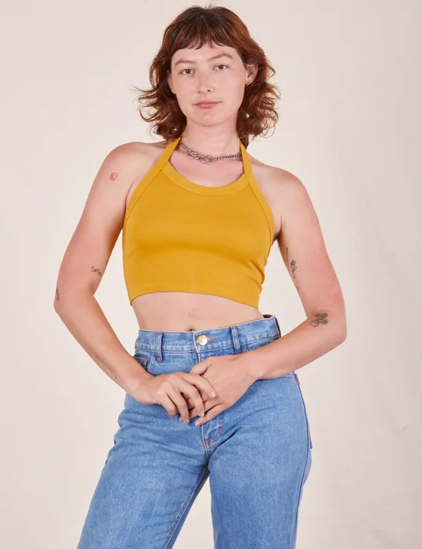 Halter Top - Mustard Yellow sold by Big Bud Press