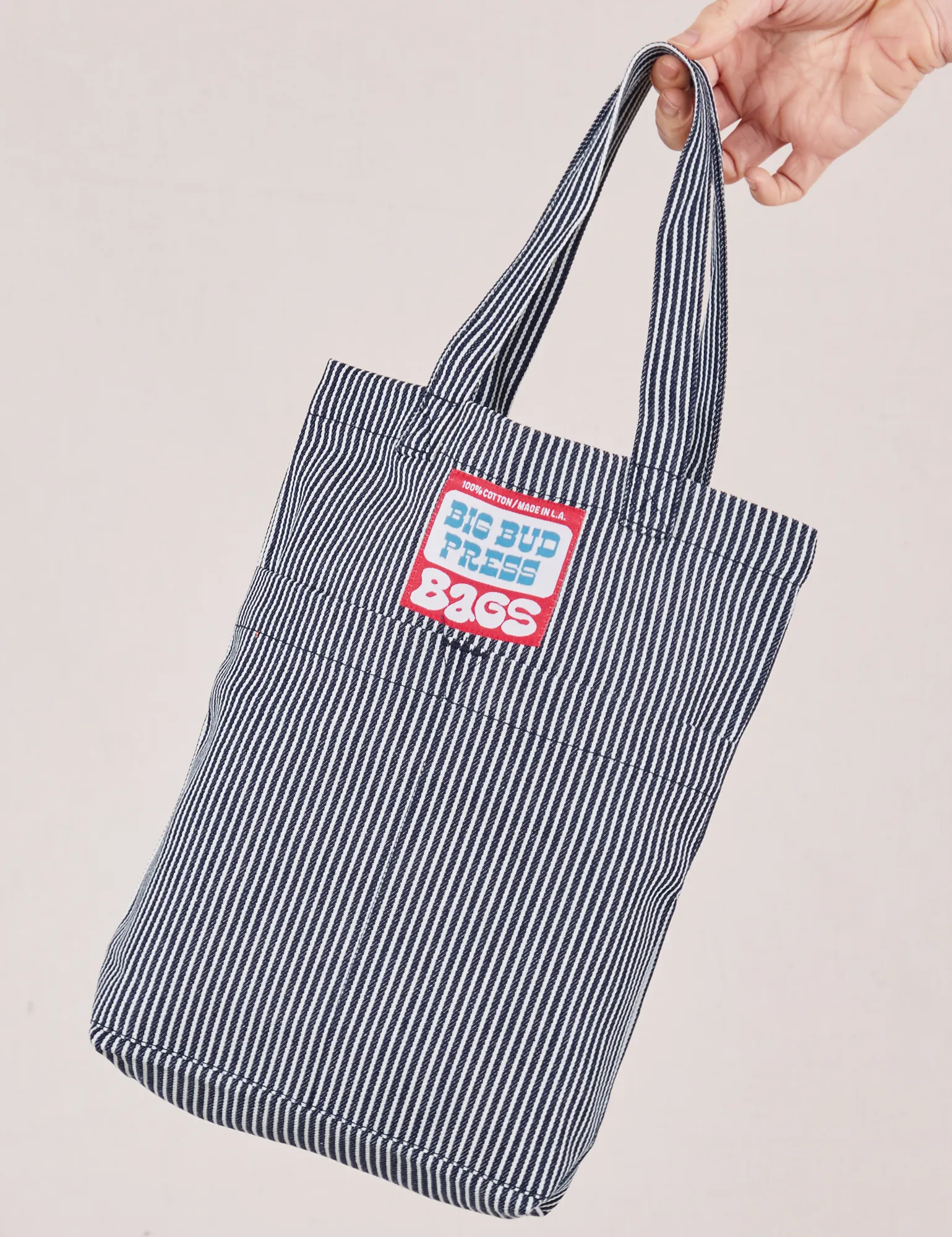 Railroad Stripe Denim Mini Tote sold by Big Bud Press