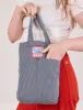 Railroad Stripe Denim Mini Tote sold by Big Bud Press