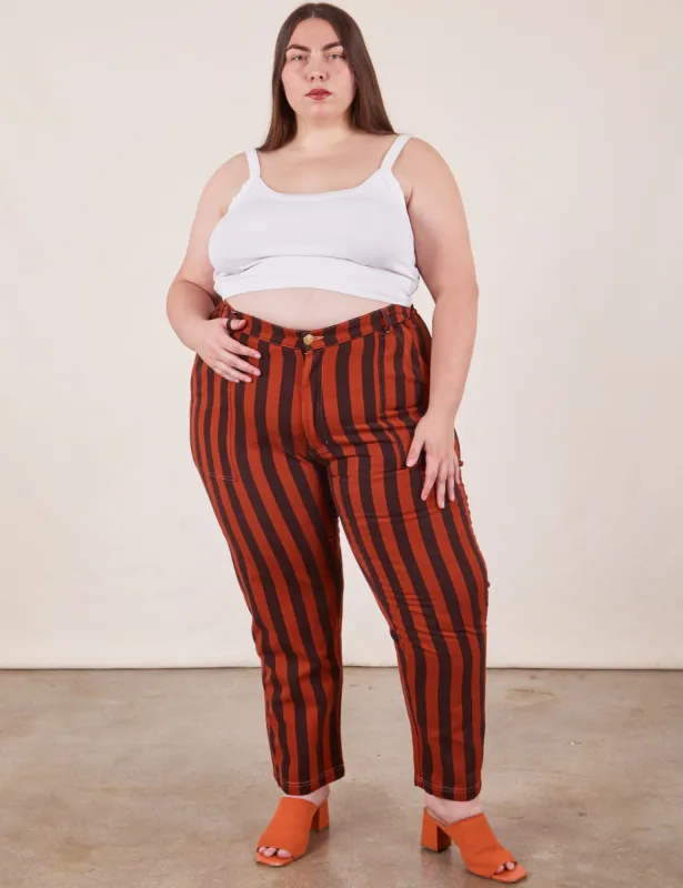 Black Striped Work Pants - Paprika *FINAL SALE* sold by Big Bud Press