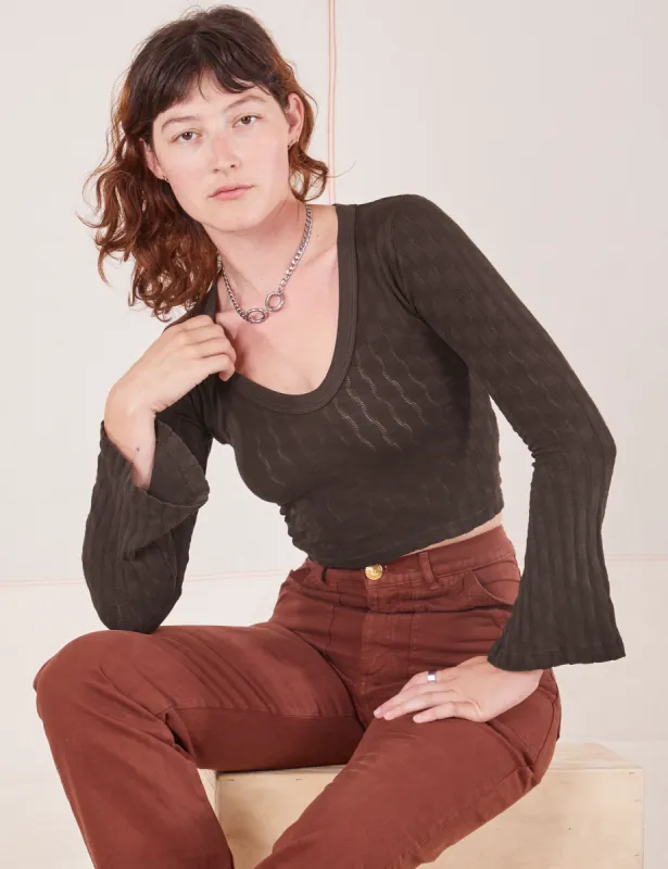 Bell Sleeve Top - Espresso Brown sold by Big Bud Press