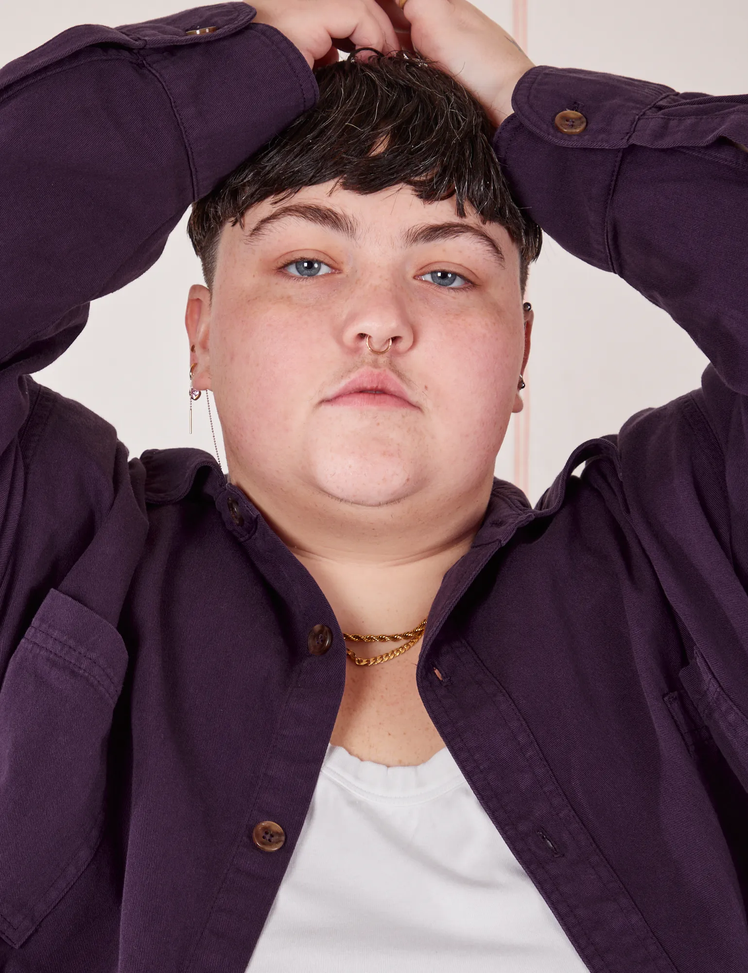 Oversize Overshirt - Nebula Purple *FINAL SALE* sold by Big Bud Press product image thumbnail 4