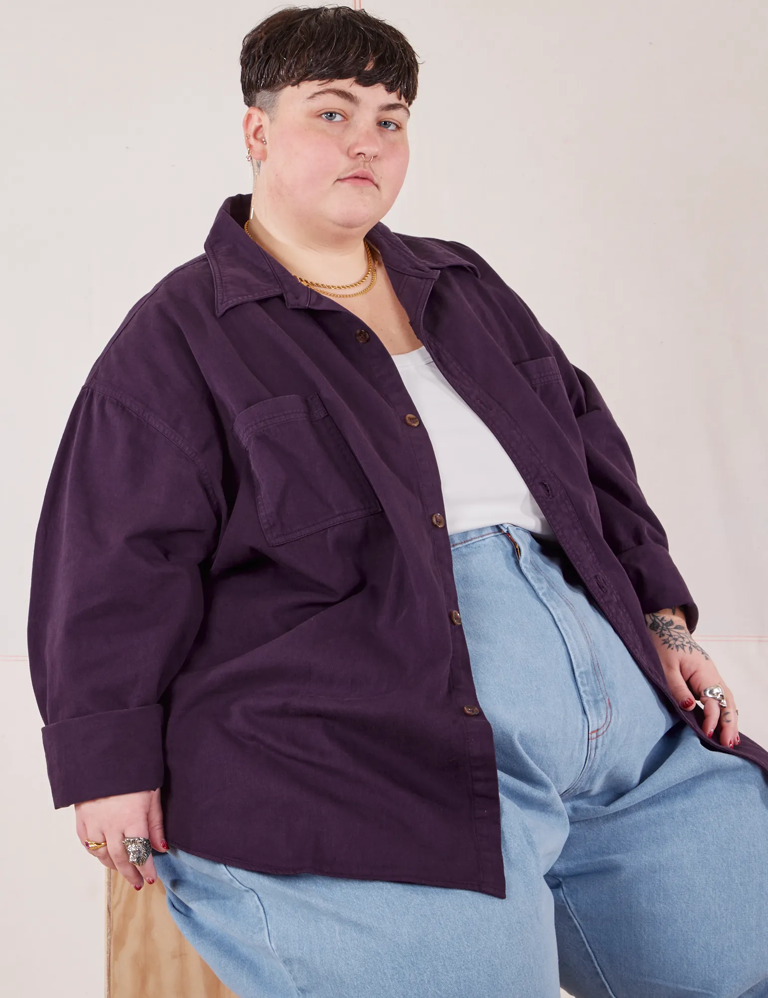 Oversize Overshirt - Nebula Purple *FINAL SALE* sold by Big Bud Press