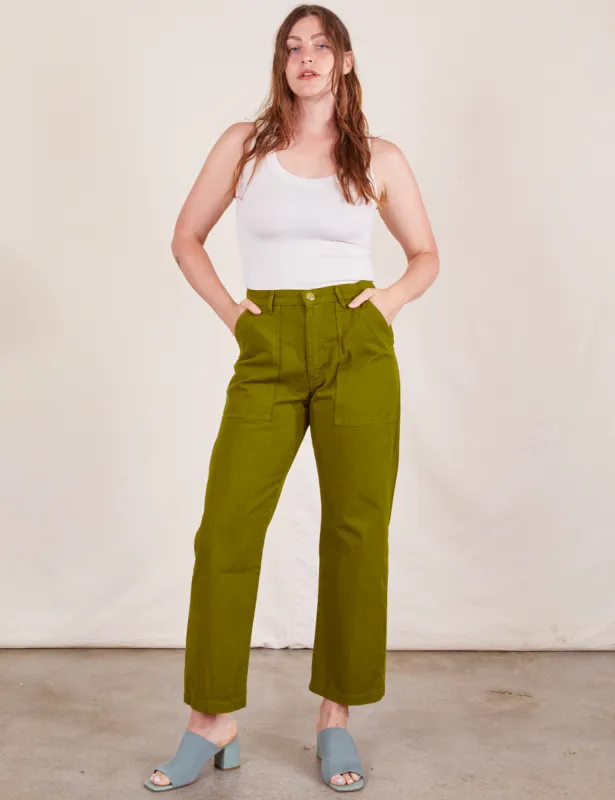 Petite Work Pants - Olive Green *FINAL SALE* sold by Big Bud Press