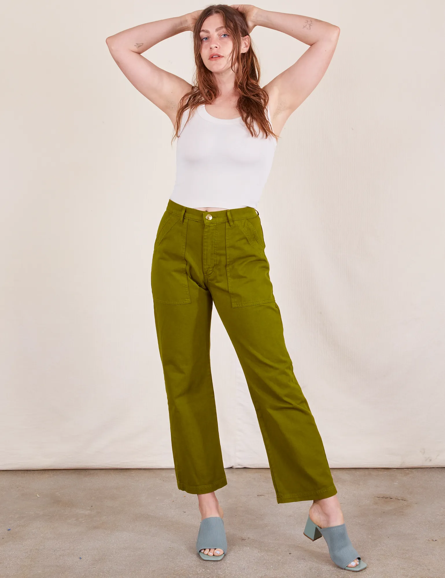 Petite Work Pants - Olive Green *FINAL SALE* sold by Big Bud Press product image thumbnail 4