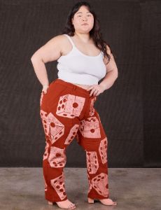 Icon Work Pants - Dice (Paprika Red) *FINAL SALE* sold by Big Bud Press