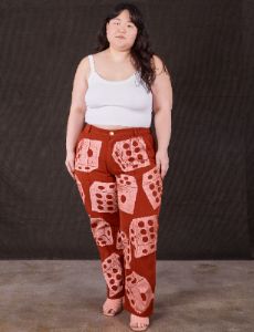 Icon Work Pants - Dice (Paprika Red) *FINAL SALE* sold by Big Bud Press