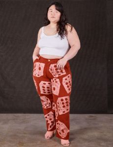 Icon Work Pants - Dice (Paprika Red) *FINAL SALE* sold by Big Bud Press