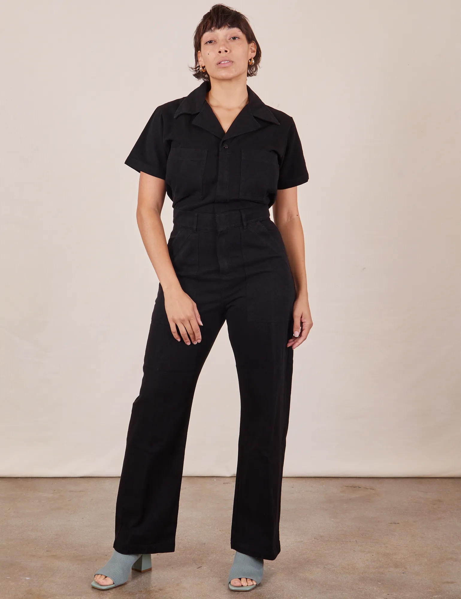 Short Sleeve Jumpsuit - Basic Black sold by Big Bud Press