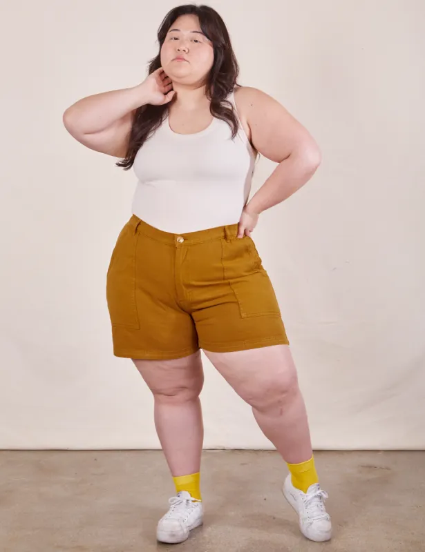 Classic Work Shorts - Spicy Mustard sold by Big Bud Press