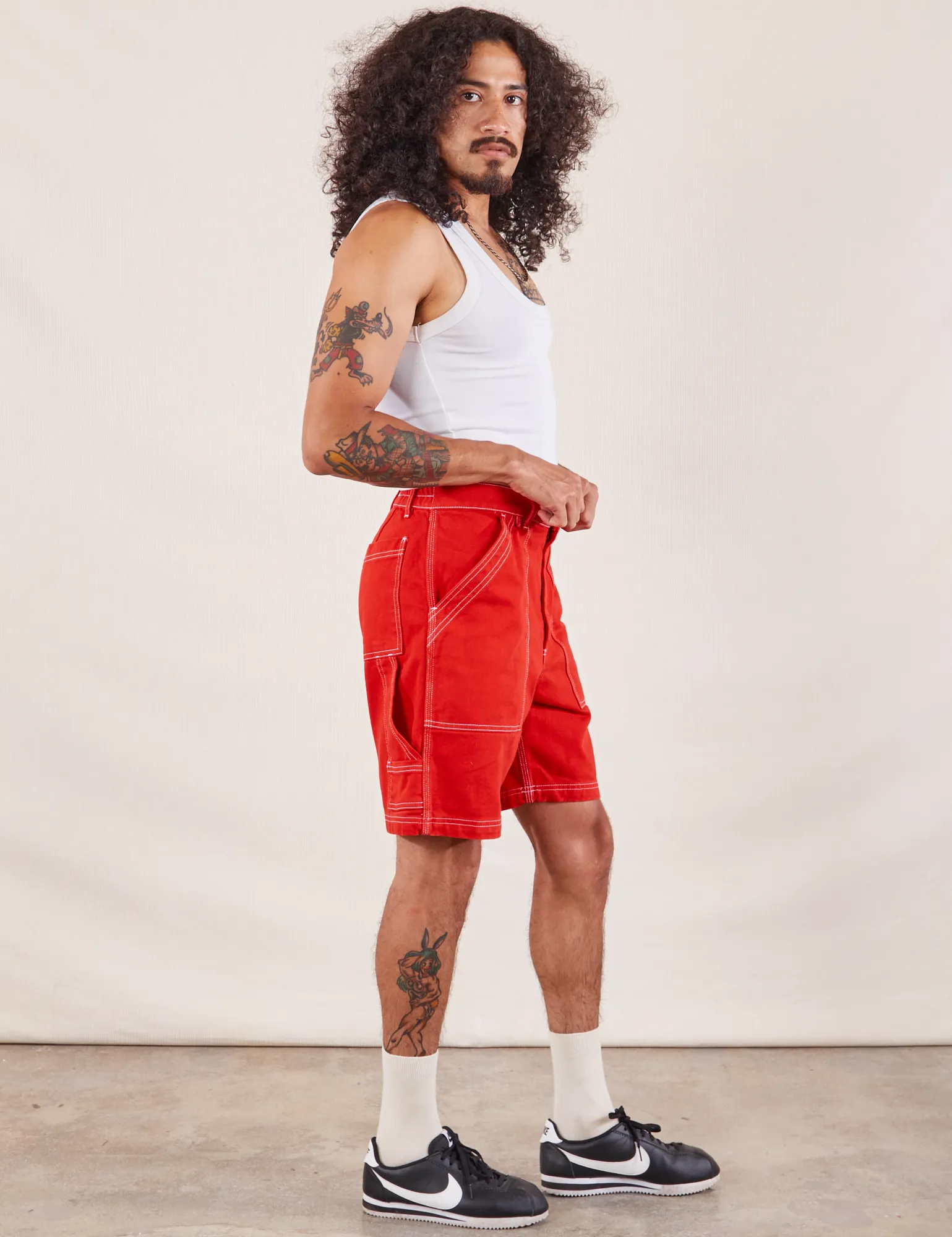 Carpenter Shorts - Mustang Red *FINAL SALE* sold by Big Bud Press product image thumbnail 4