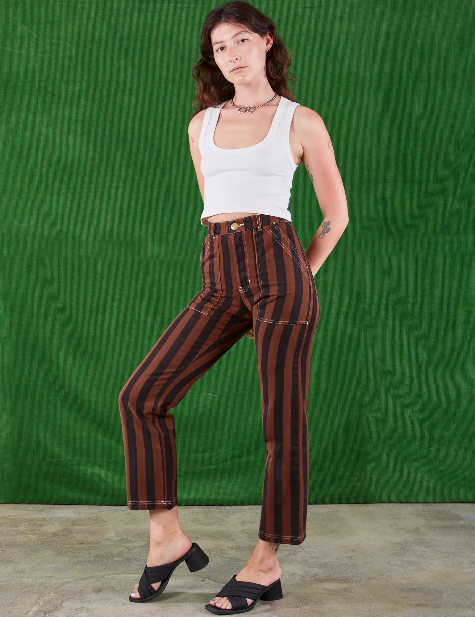 Black Stripe Work Pants - Fudgesicle Brown sold by Big Bud Press product image thumbnail 5