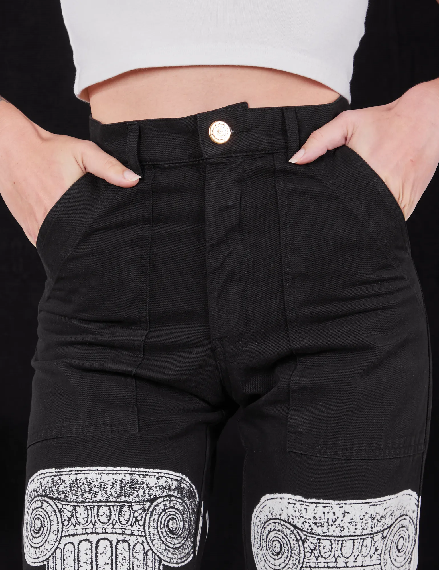 Column Work Pants - Basic Black *FINAL SALE* sold by Big Bud Press product image thumbnail 3