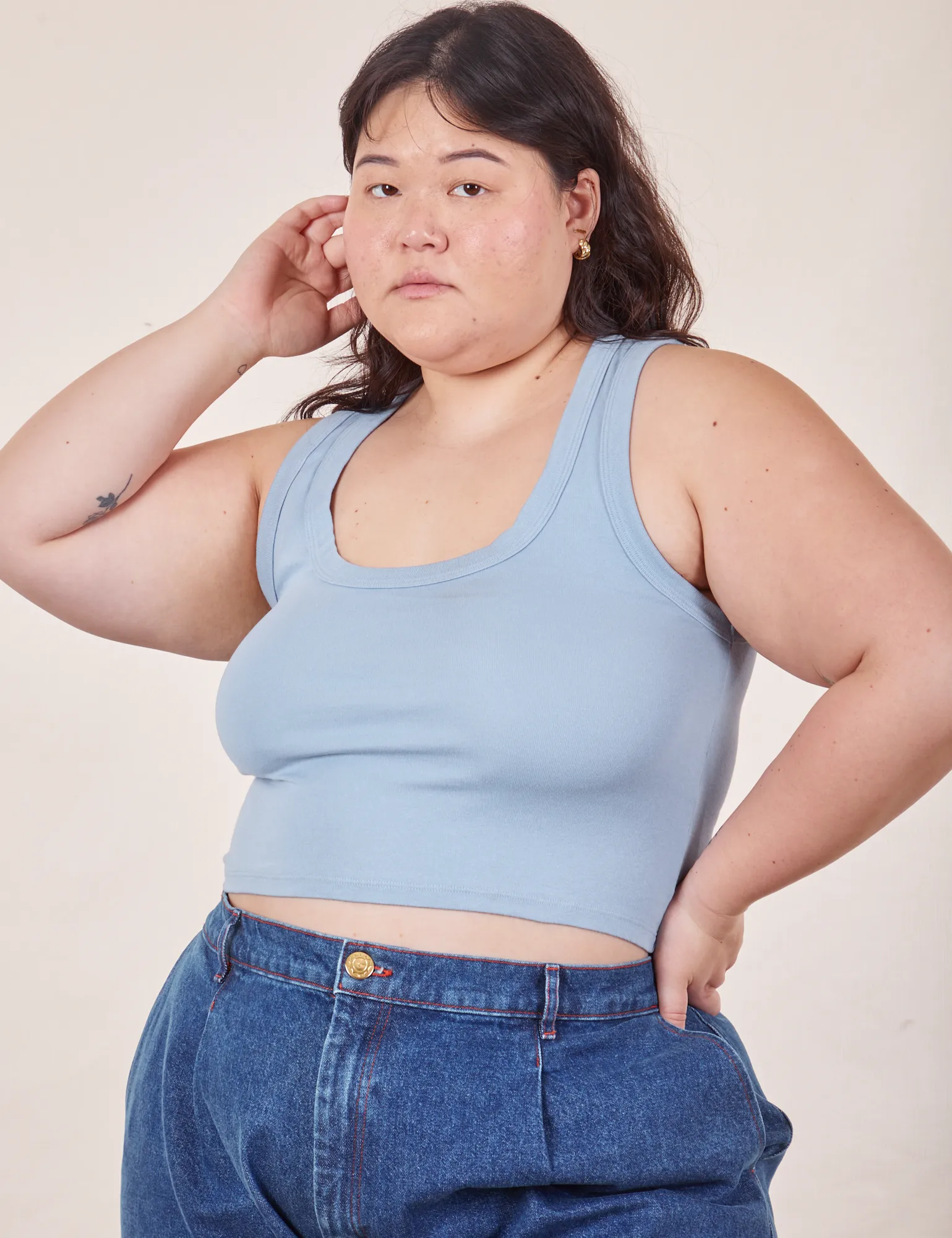 Cropped Tank Top - Periwinkle *FINAL SALE* sold by Big Bud Press