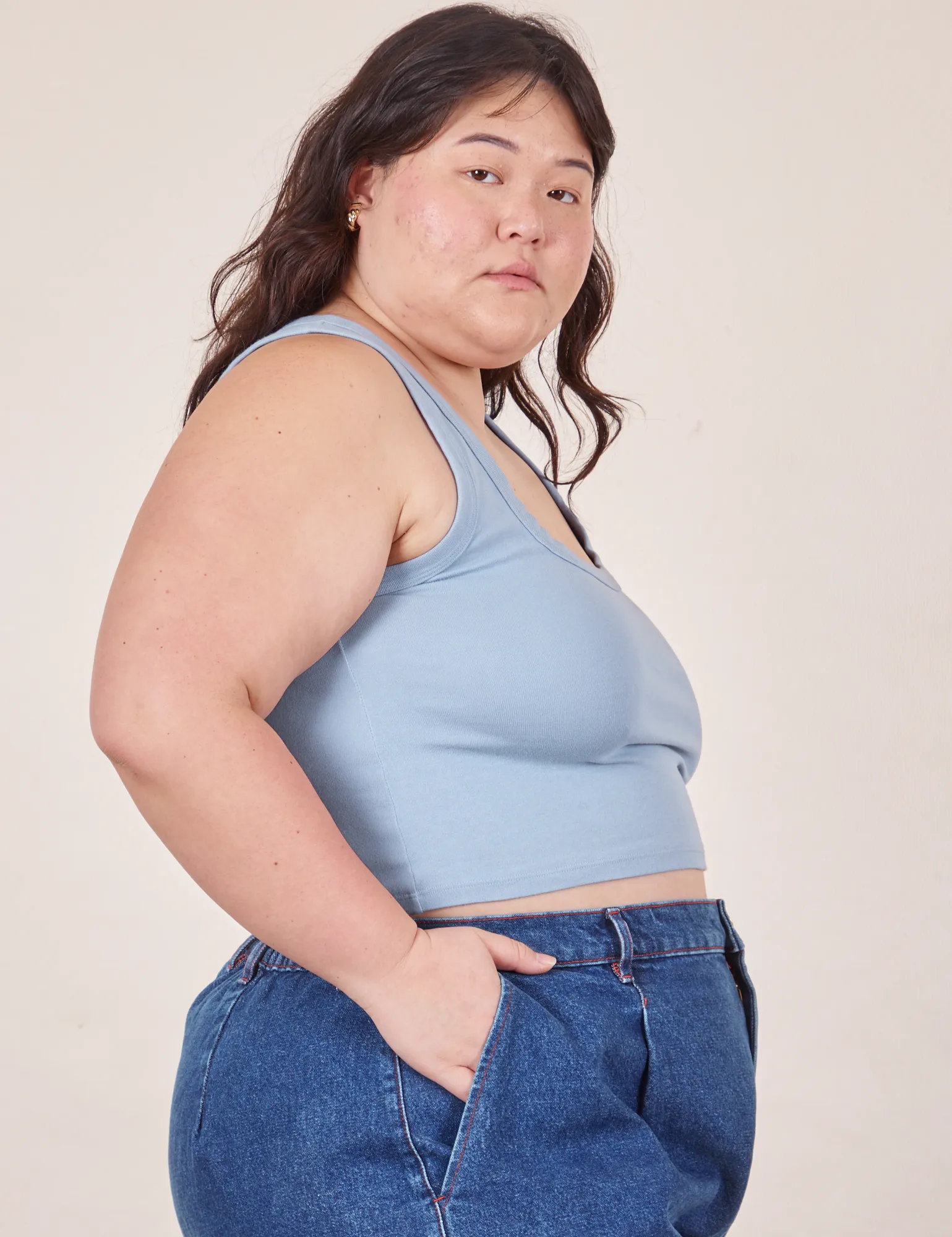 Cropped Tank Top - Periwinkle *FINAL SALE* sold by Big Bud Press product image thumbnail 5
