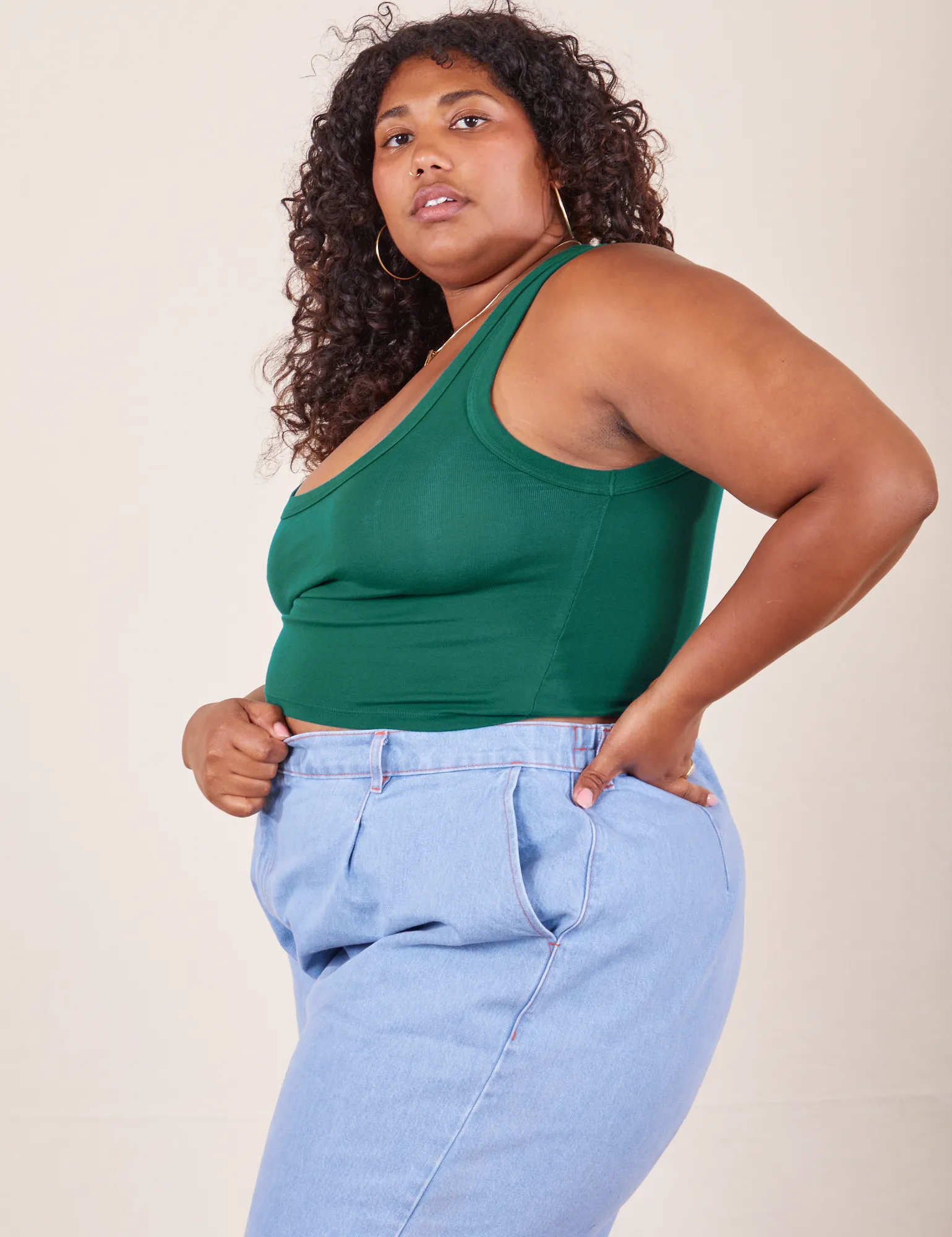 Cropped Tank Top - Hunter Green sold by Big Bud Press product image thumbnail 5