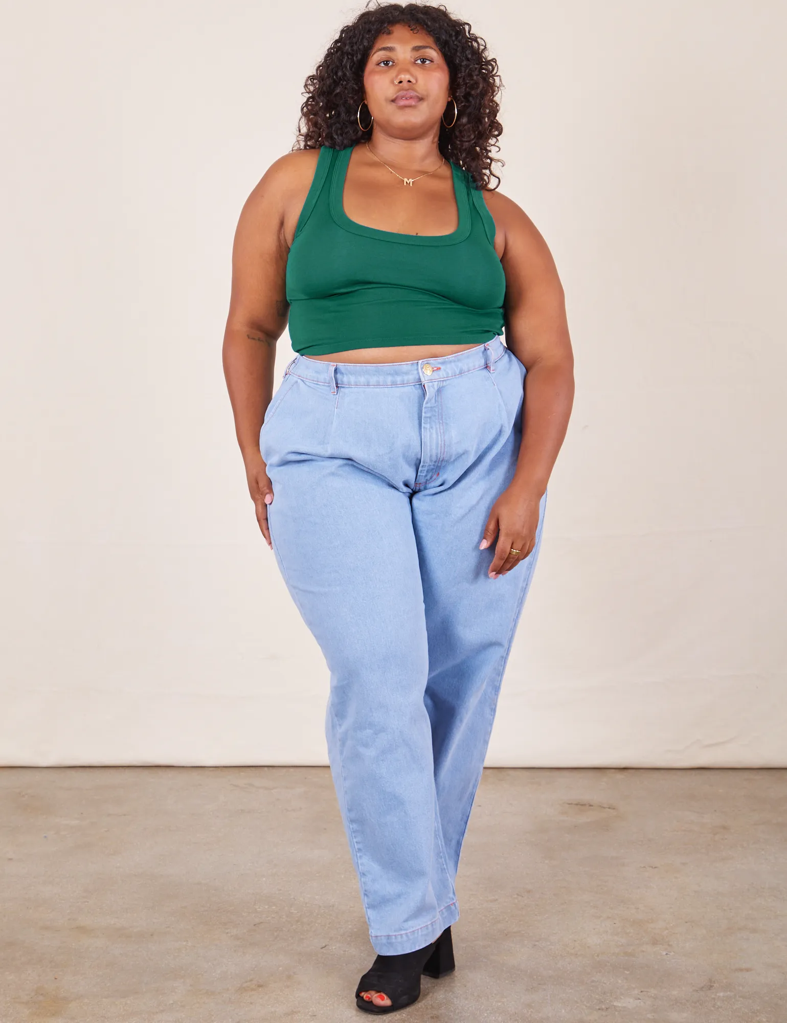 Cropped Tank Top - Hunter Green sold by Big Bud Press product image thumbnail 3