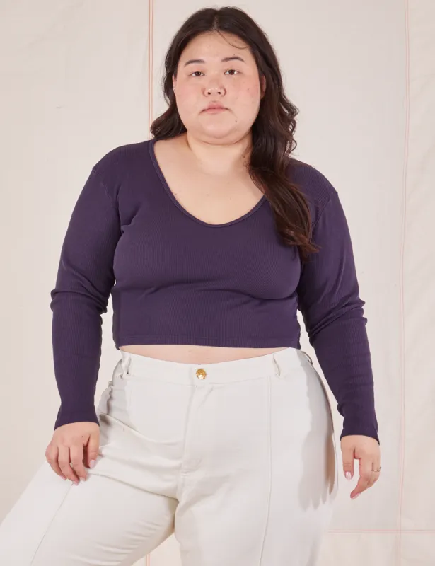 Long Sleeve V-Neck Tee - Nebula Purple *FINAL SALE* sold by Big Bud Press