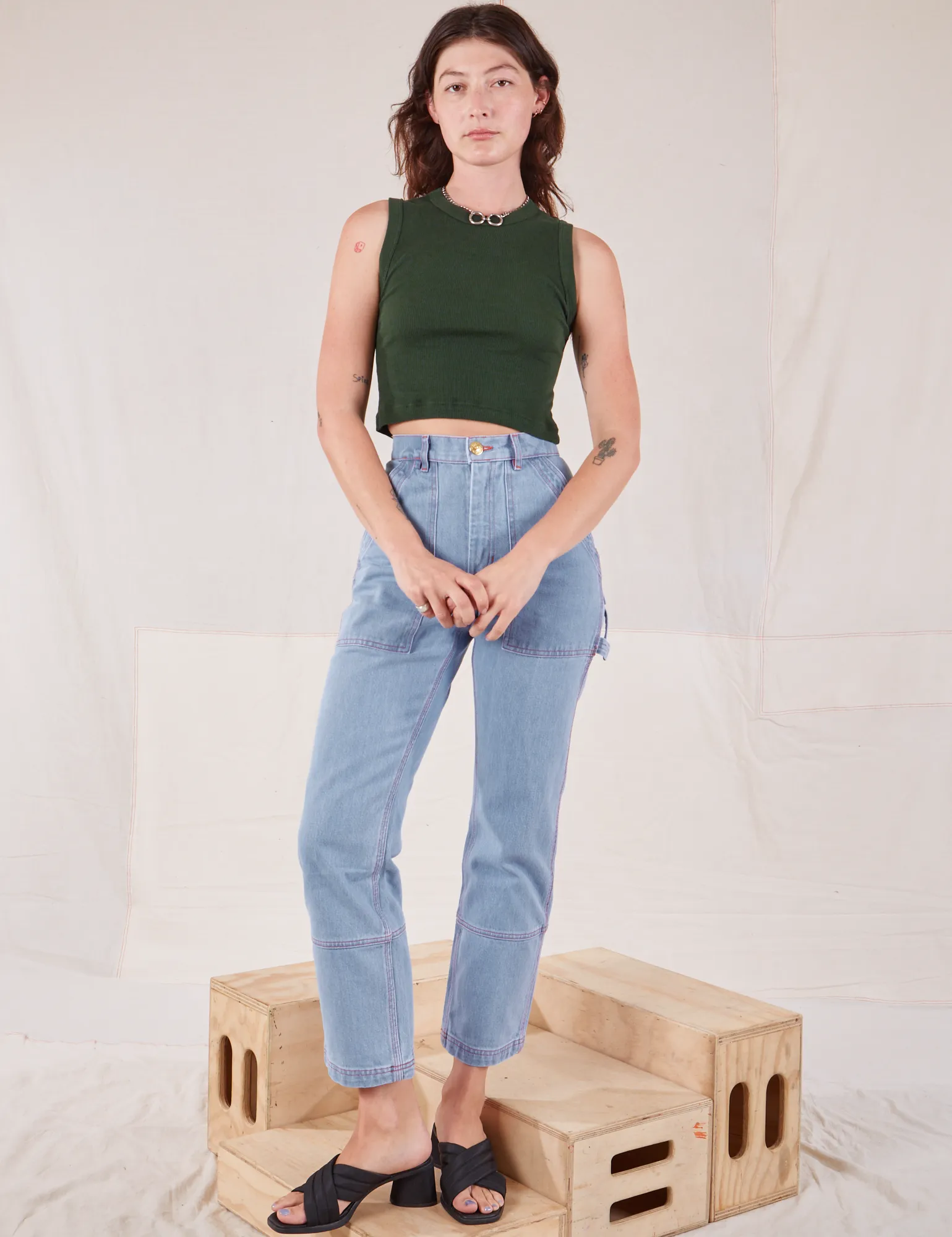 Muscle Tee - Swamp Green sold by Big Bud Press product image thumbnail 3