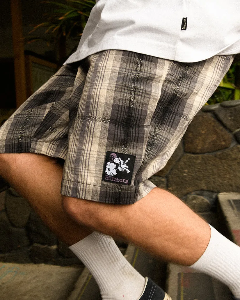 Larry Layback Jacquard Shorts - Charcoal sold by Billabong