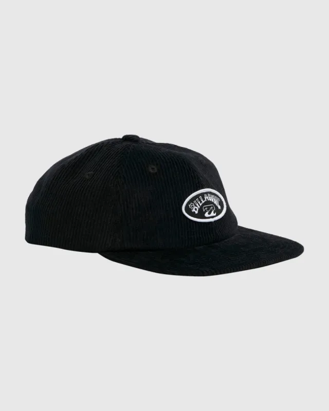 Base Snapback Hat - Black Corduroy sold by Billabong