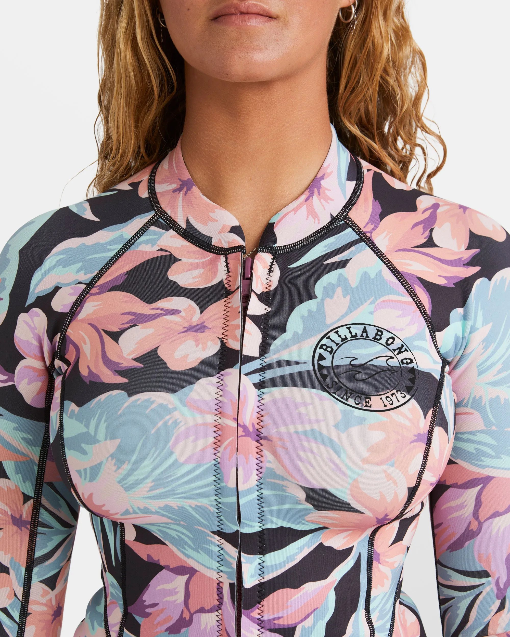 1/1mm Peeky Natural Upcycler Front Zip Wetsuit Jacket - Nights In Paradise sold by Billabong product image thumbnail 3