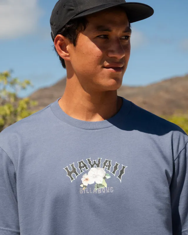 Hawaii Crew Neck T-Shirt - Slate Blue sold by Billabong