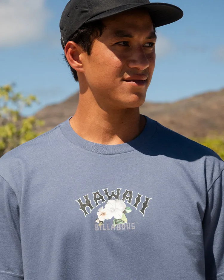 Hawaii Crew Neck T-Shirt - Slate Blue sold by Billabong