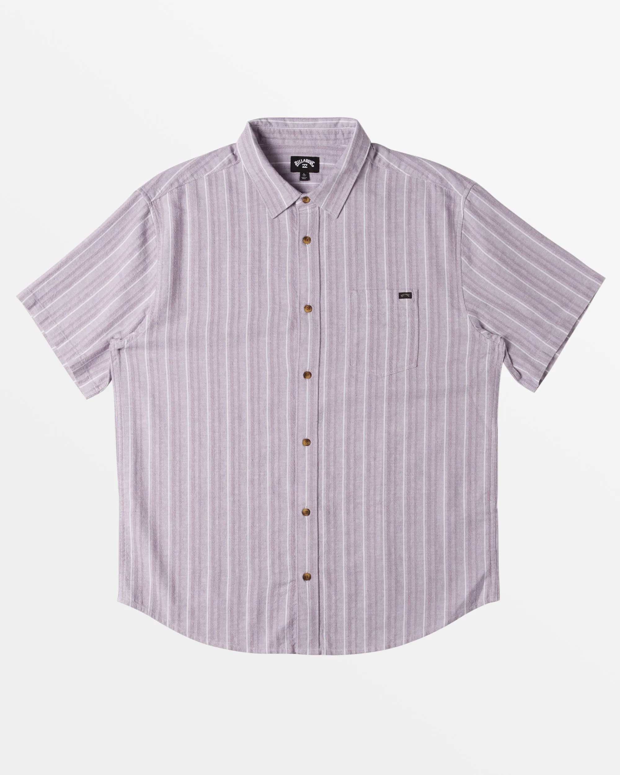 All Day Stripe Short Sleeve Shirt - Grey Violet sold by Billabong