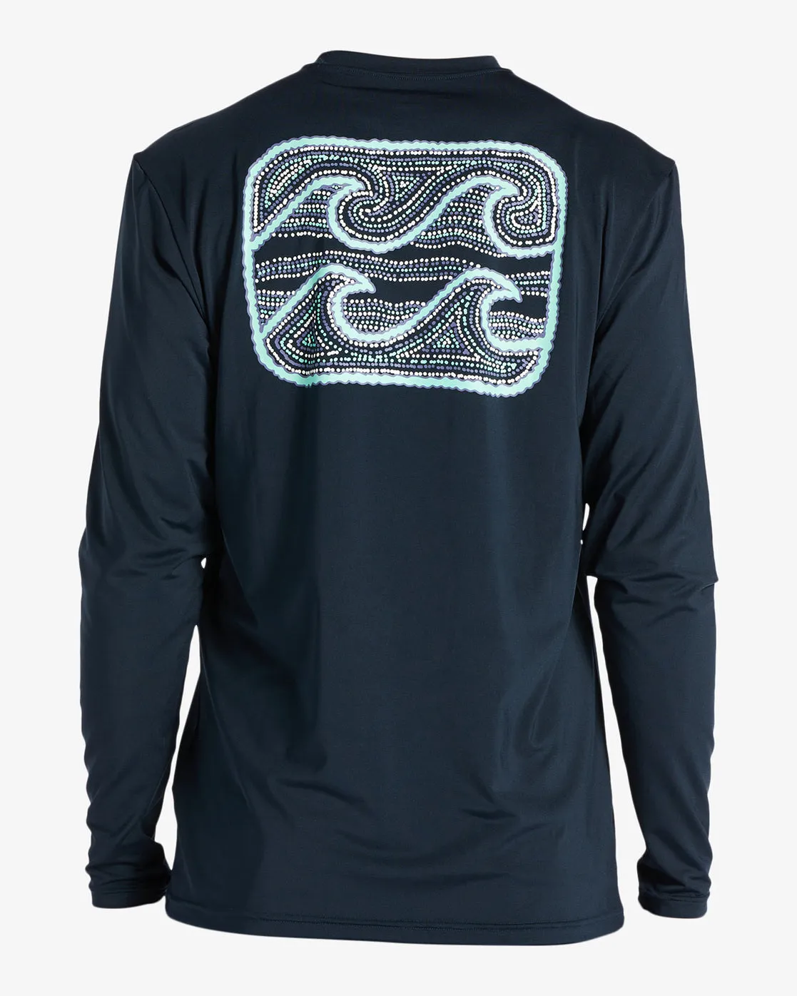 Crayon Wave Long Sleeve Upf 50 Surf T-Shirt - Navy sold by Billabong