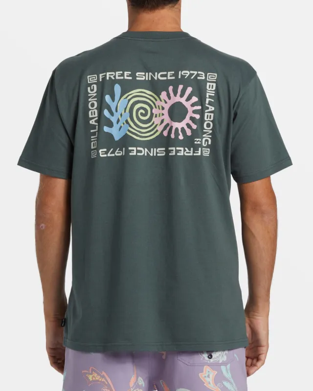 Troppo Pocket T-shirt - Slate Green sold by Billabong