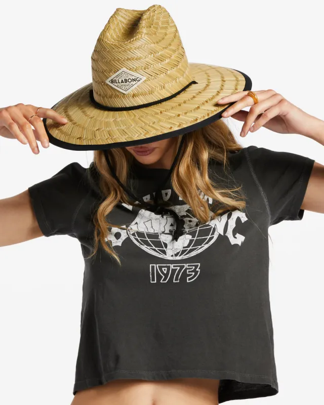 Tipton Straw Lifeguard Hat - Black Pebble sold by Billabong
