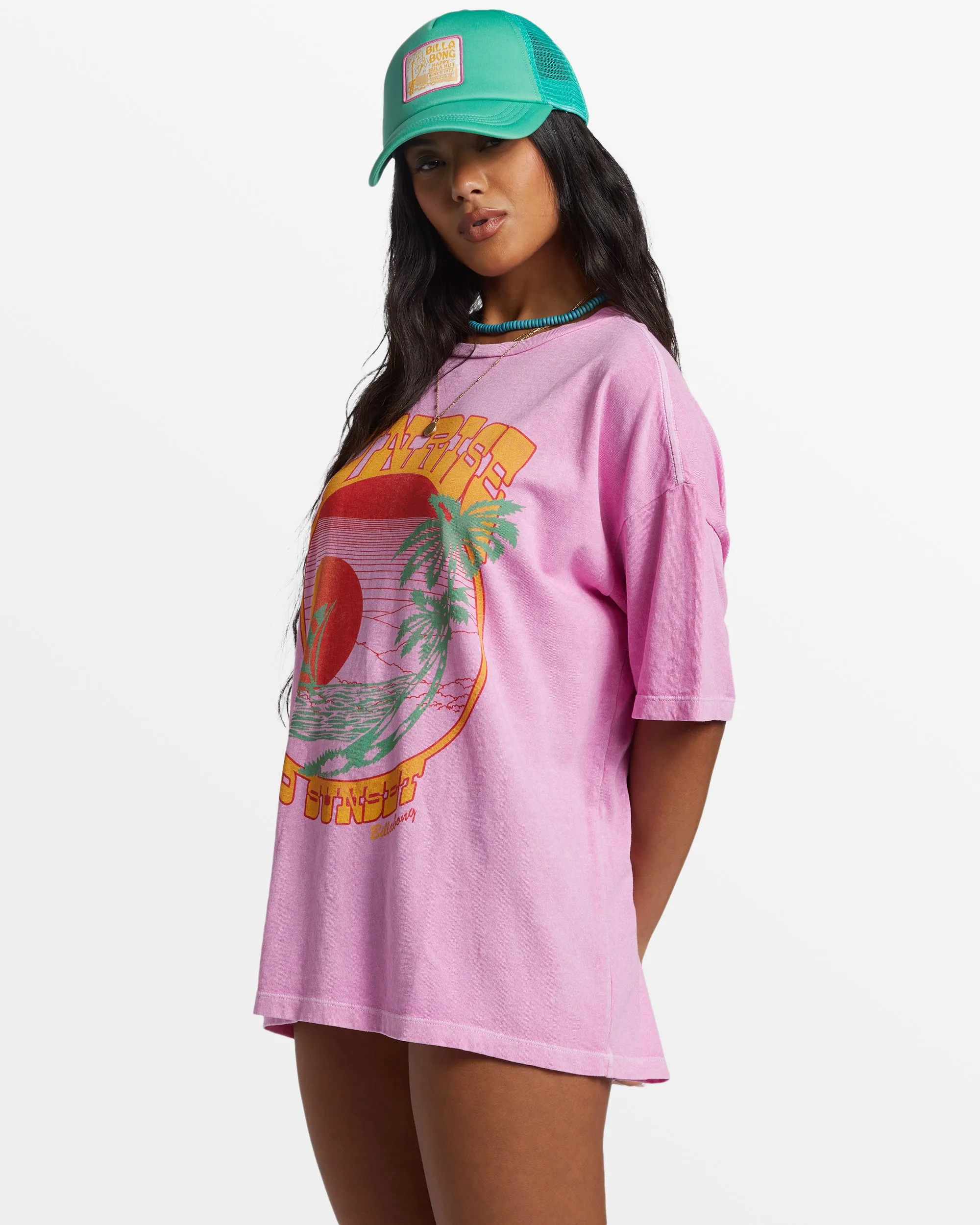 Sunrise To Sunset Oversized T-Shirt - Paradise Pink sold by Billabong product image thumbnail 4