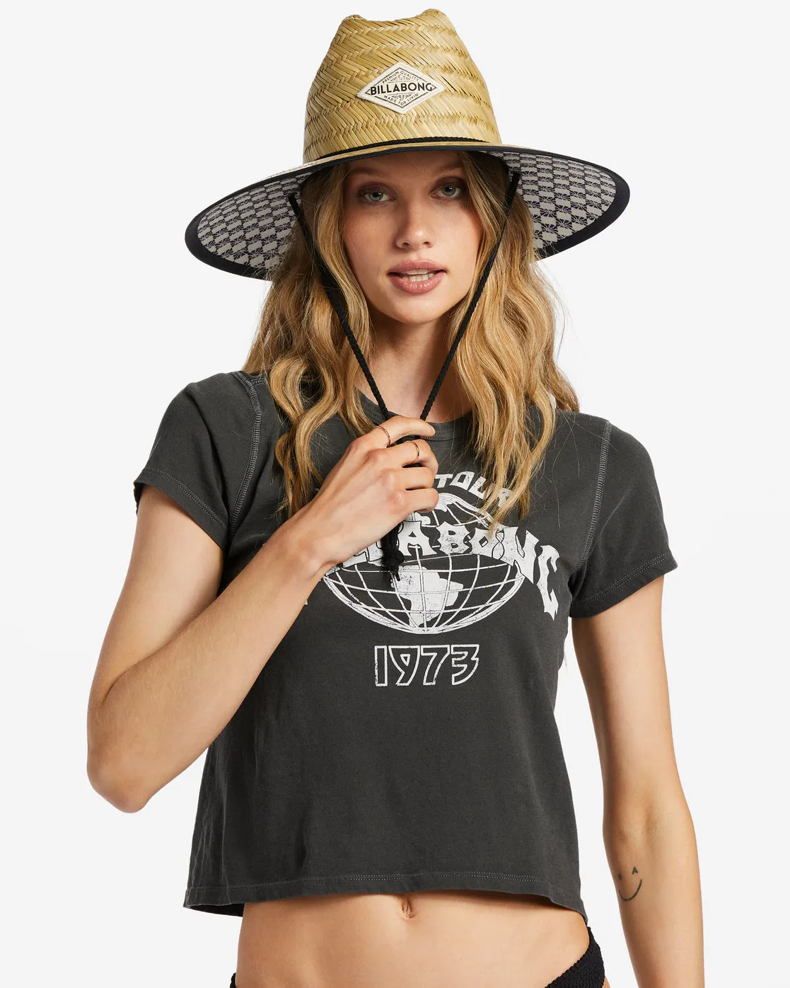 Tipton Straw Lifeguard Hat - Black Pebble sold by Billabong product image thumbnail 2