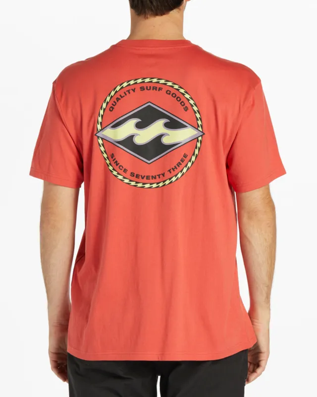 Rotor Diamond Short Sleeve T-Shirt - Coral sold by Billabong