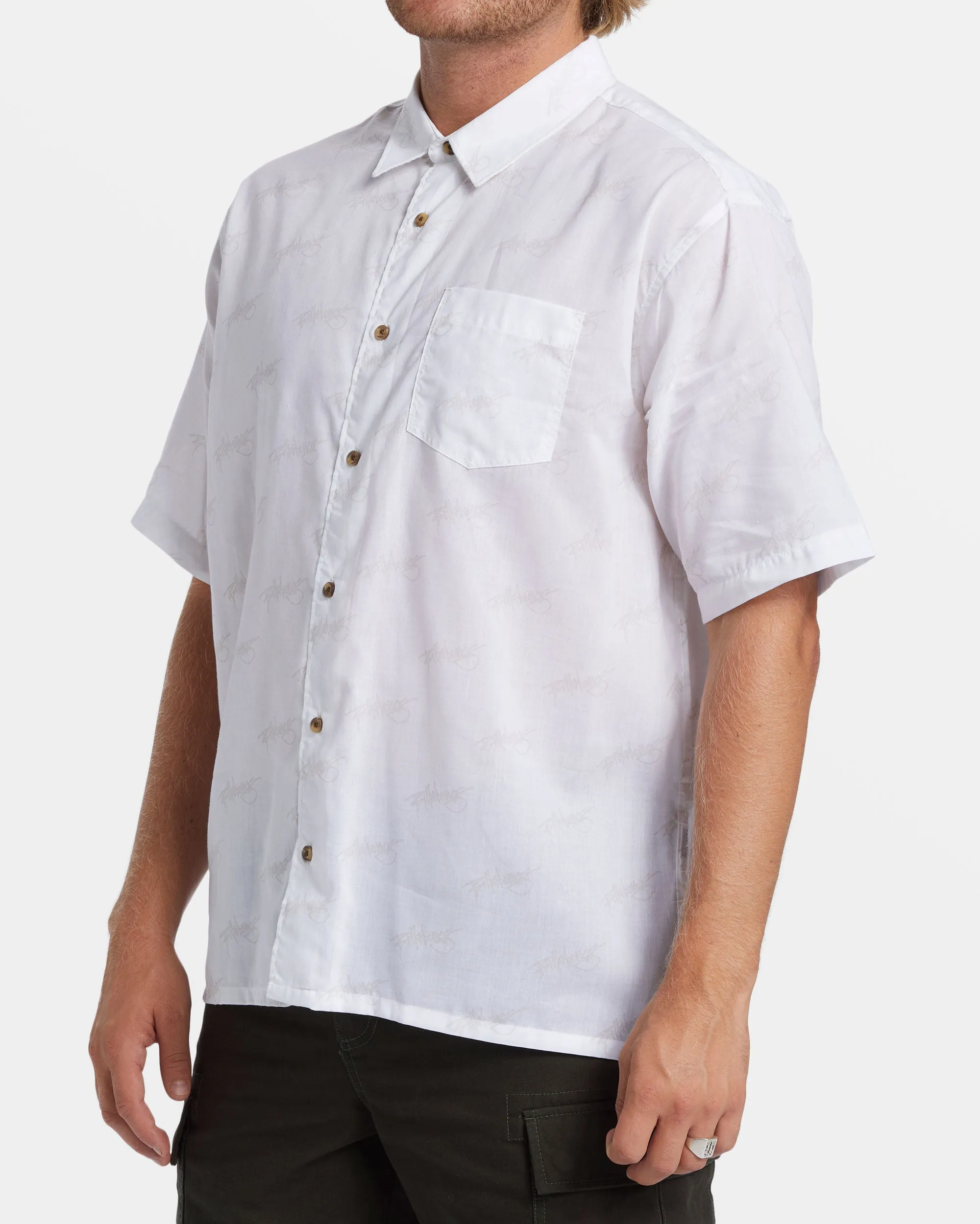 Script Short Sleeve Shirt - White sold by Billabong product image thumbnail 5