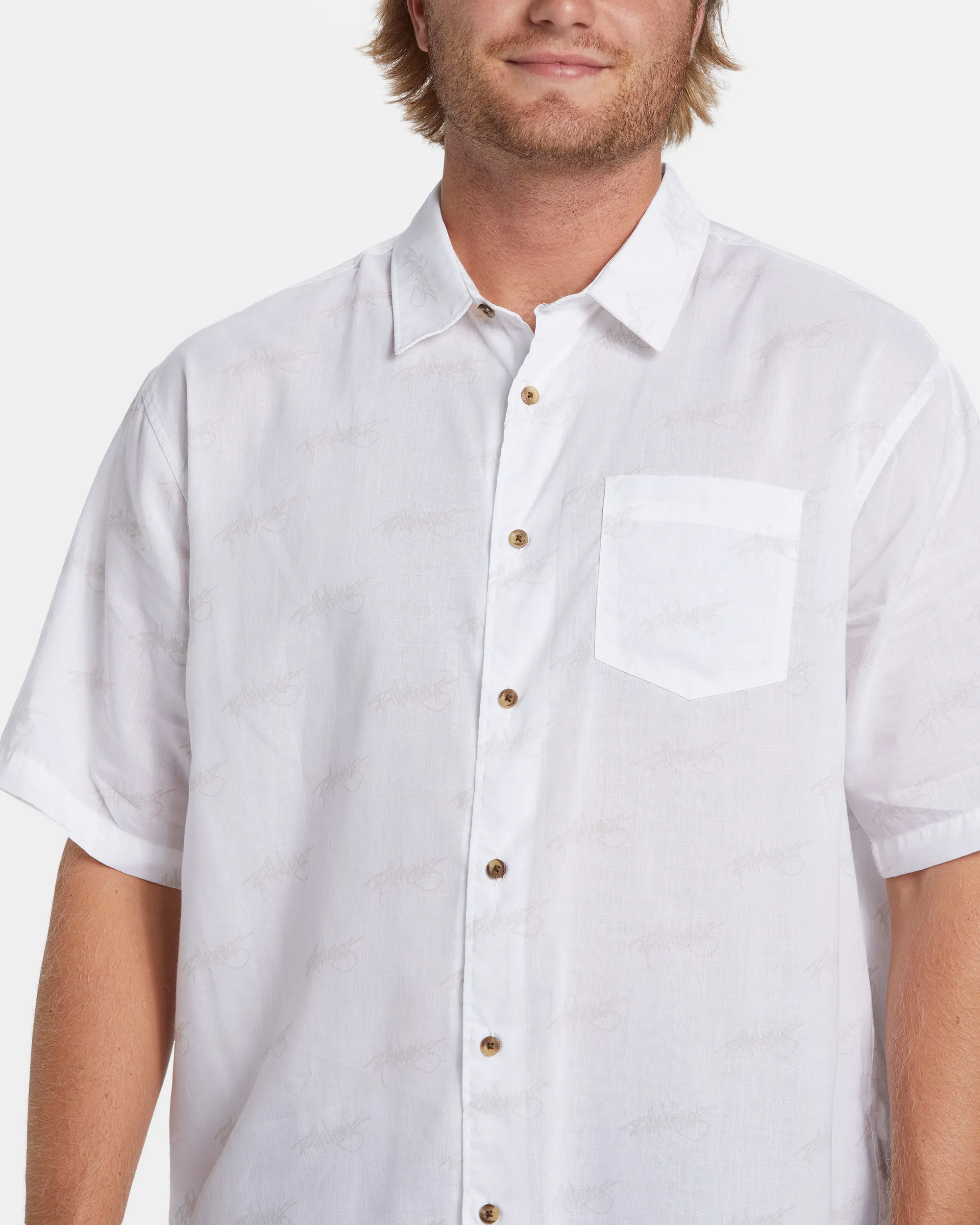 Script Short Sleeve Shirt - White sold by Billabong product image thumbnail 3