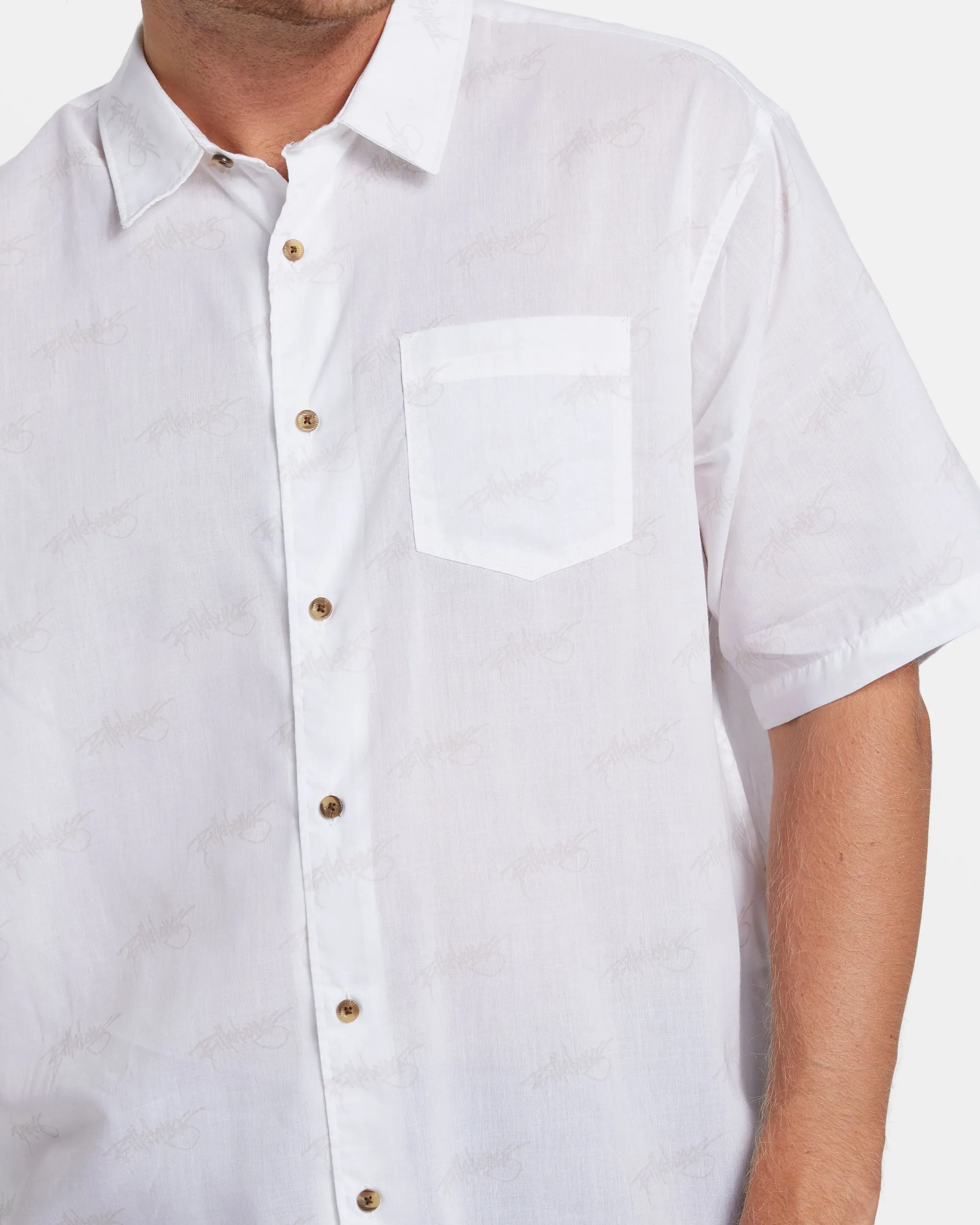 Script Short Sleeve Shirt - White sold by Billabong product image thumbnail 4