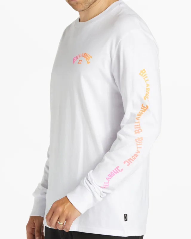 Snaking Arches Long Sleeve T-Shirt - White sold by Billabong