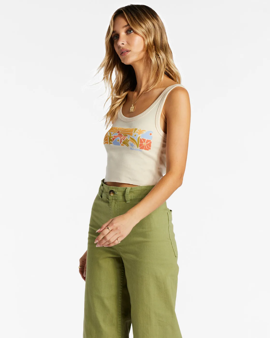 Let Love Grow Tank Top - Antique White sold by Billabong product image thumbnail 3