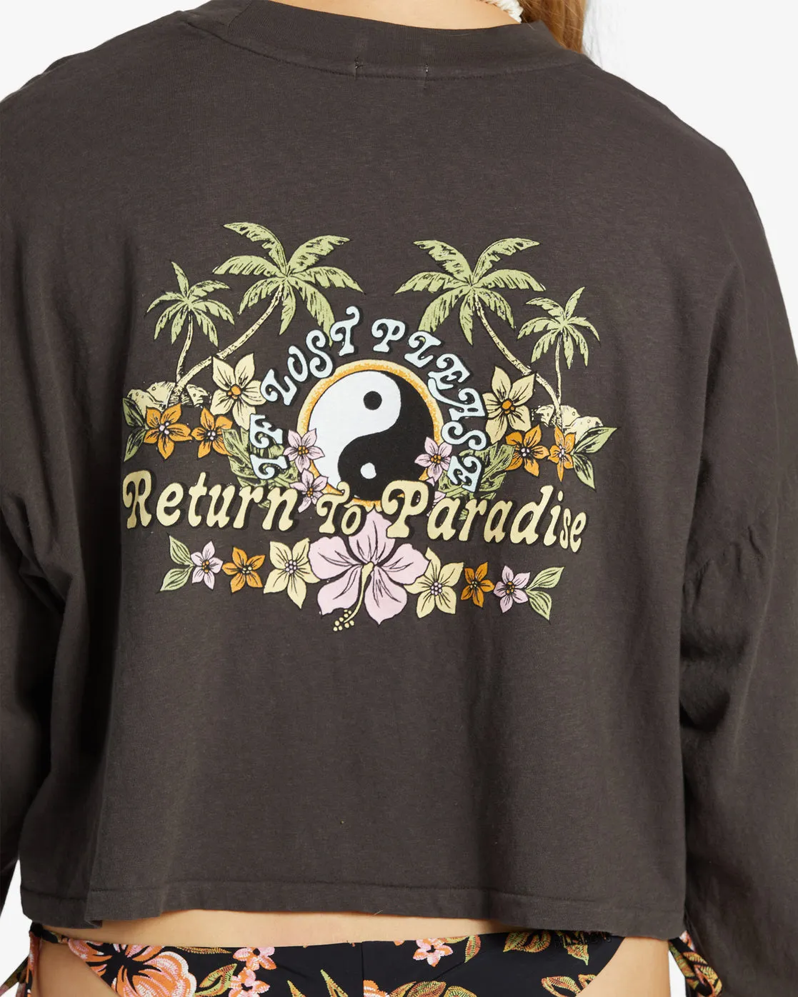 Beach Boyfriend Long Sleeve Crop Top - Black Sands 1 sold by Billabong product image thumbnail 5