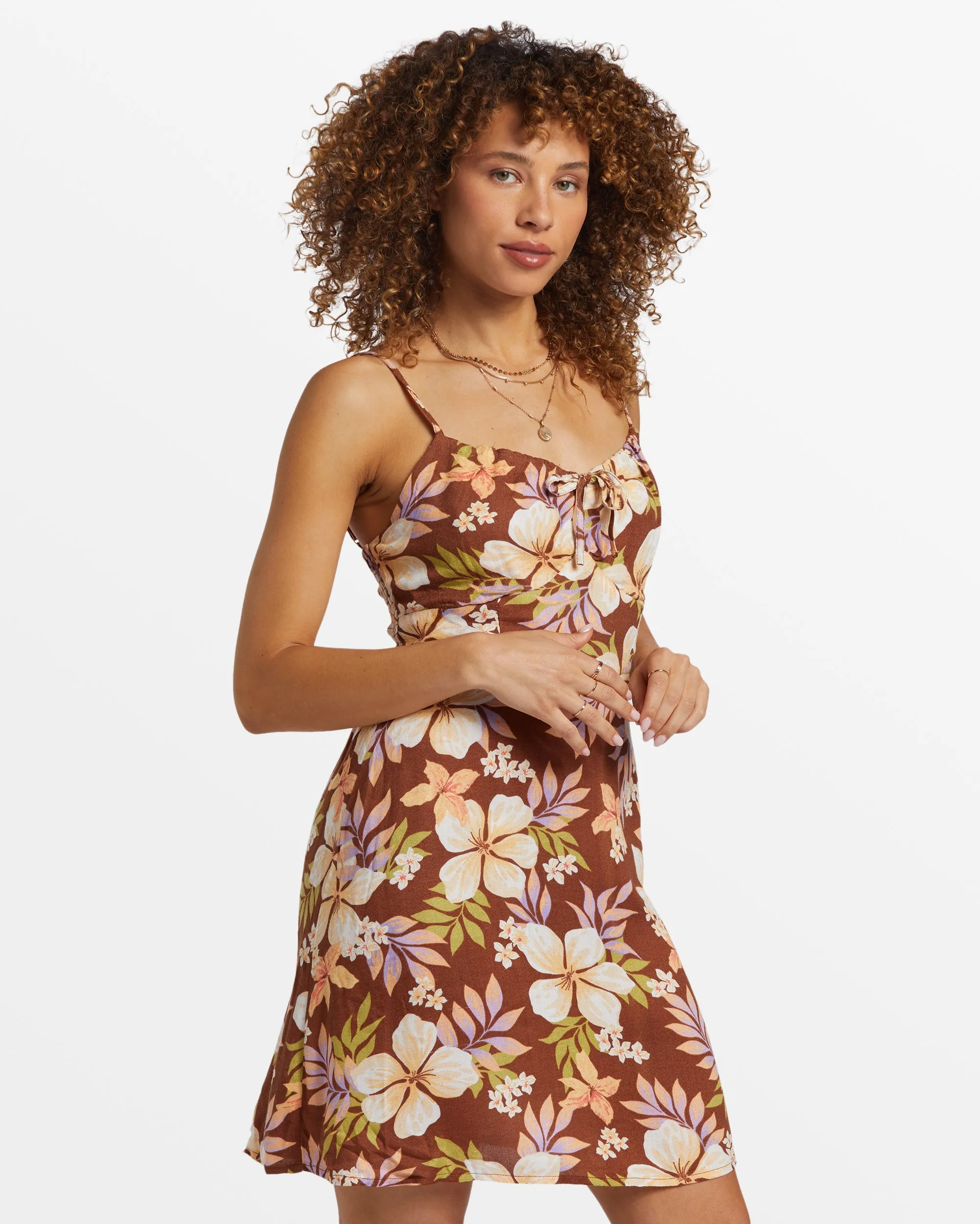 Island Calling Mini Dress - Toasted Coconut sold by Billabong product image thumbnail 4