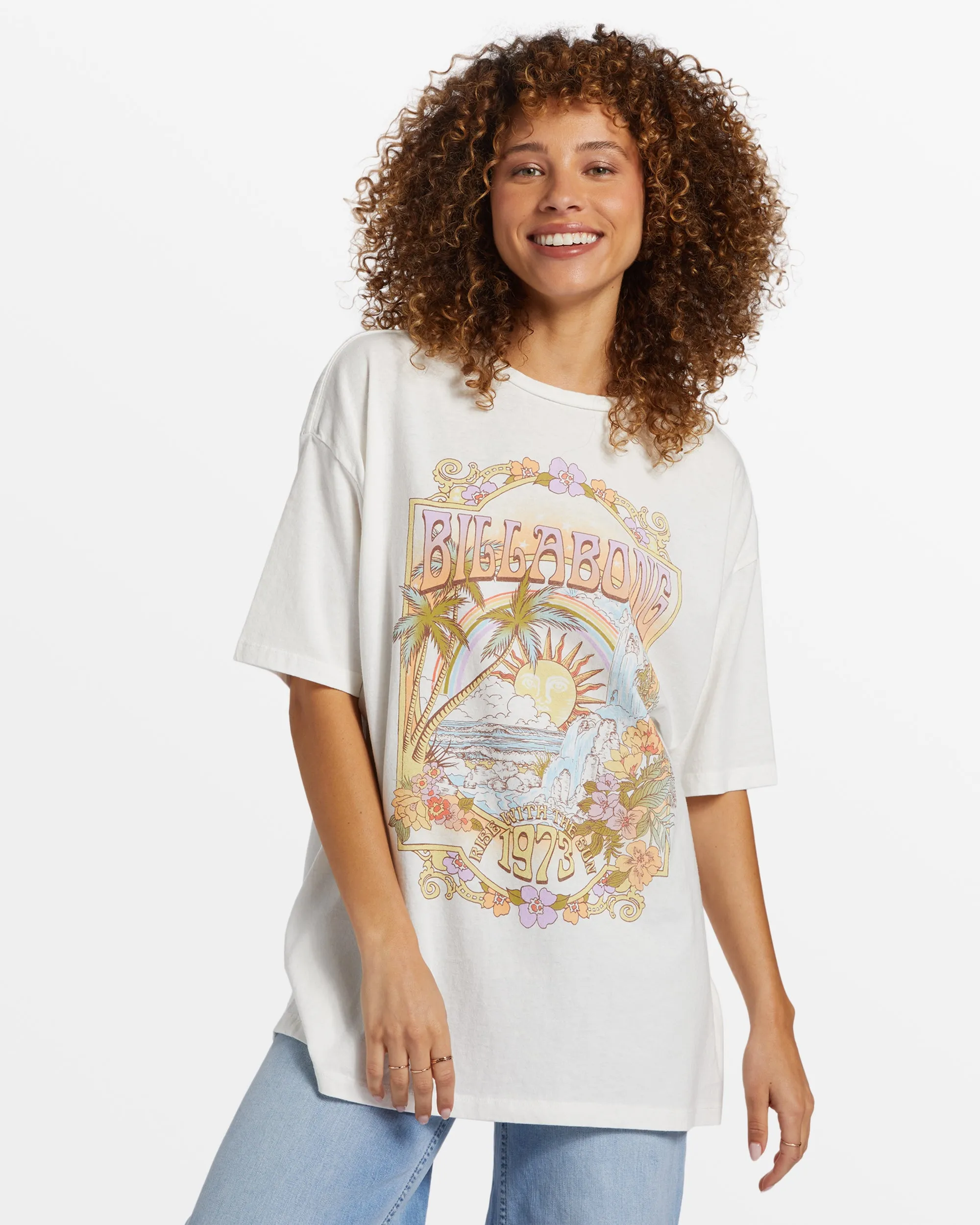 Golden Hour Oversized T-Shirt - Salt Crystal sold by Billabong