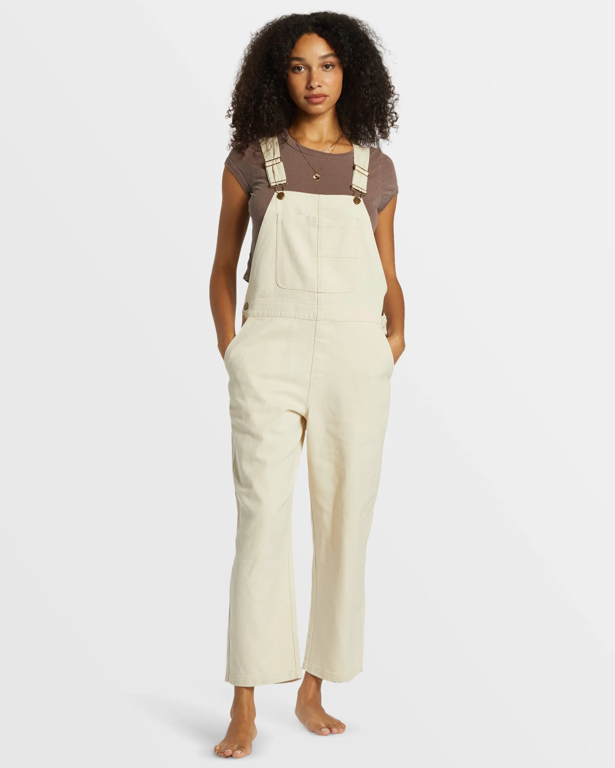 Sand Canyon Denim Overalls - White Cap sold by Billabong