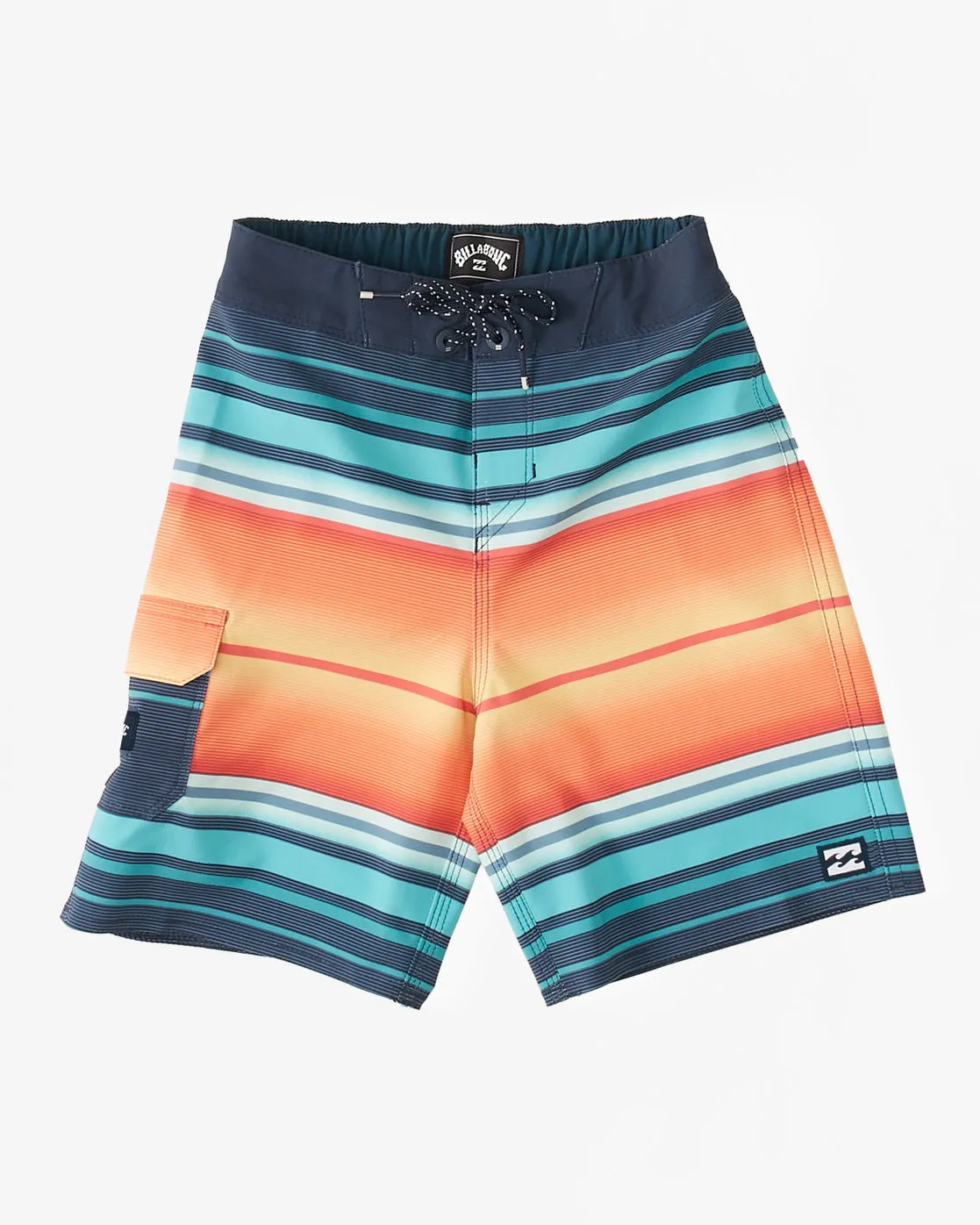 Boys (2-7) All Day Stripe Pro Performance 13" Boardshorts - Navy sold by Billabong