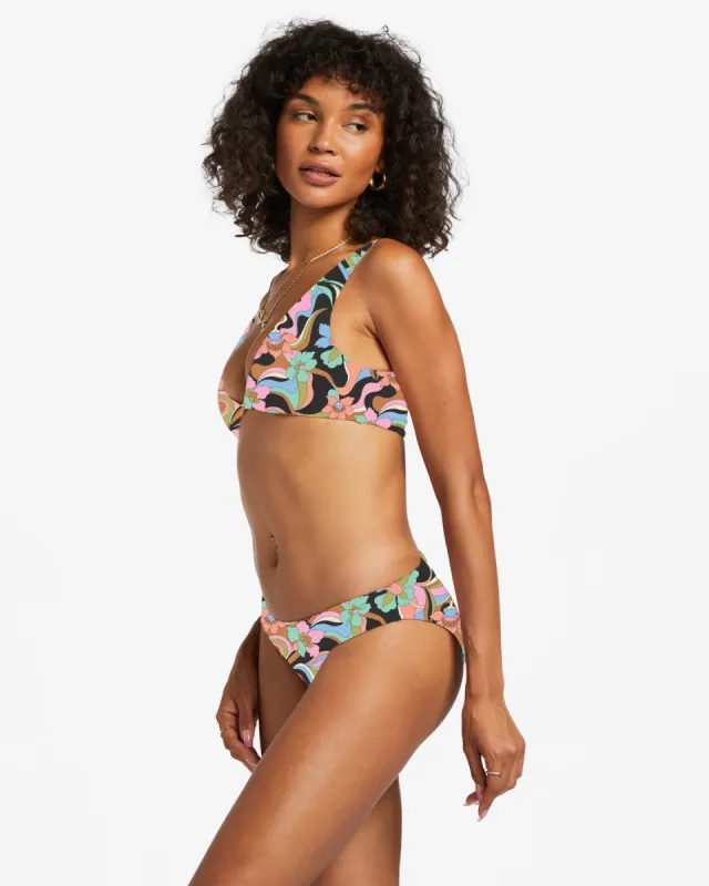 Dont Trip Ava Reversible Triangle Bikini Top - Black Pebble sold by Billabong