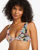 Dont Trip Ava Reversible Triangle Bikini Top - Black Pebble sold by Billabong