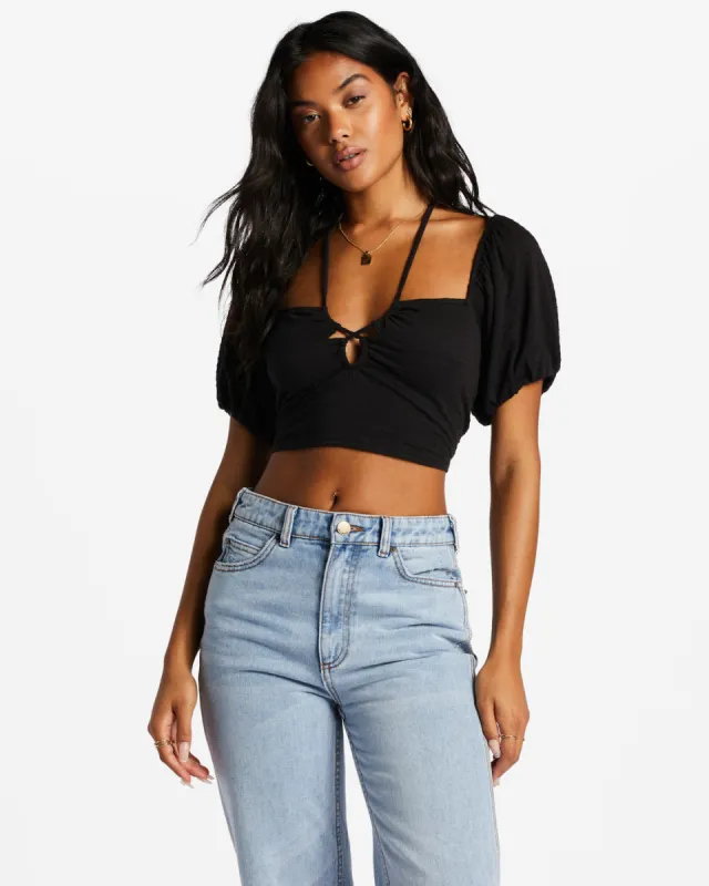 Love Again Halter Top - Black Pebble sold by Billabong