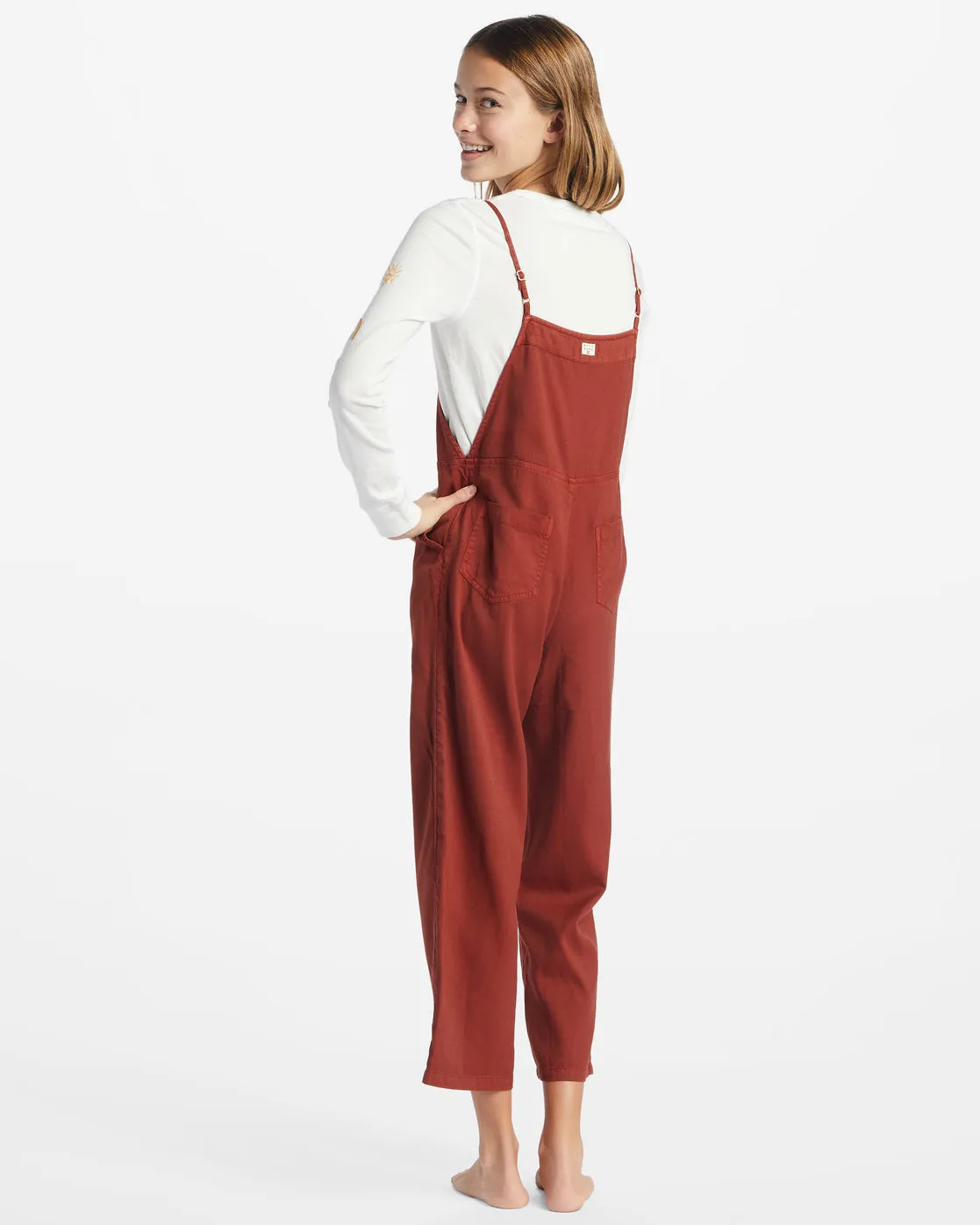 Girls Wild Lengths Jr Overalls - Deep Sienna sold by Billabong product image thumbnail 3