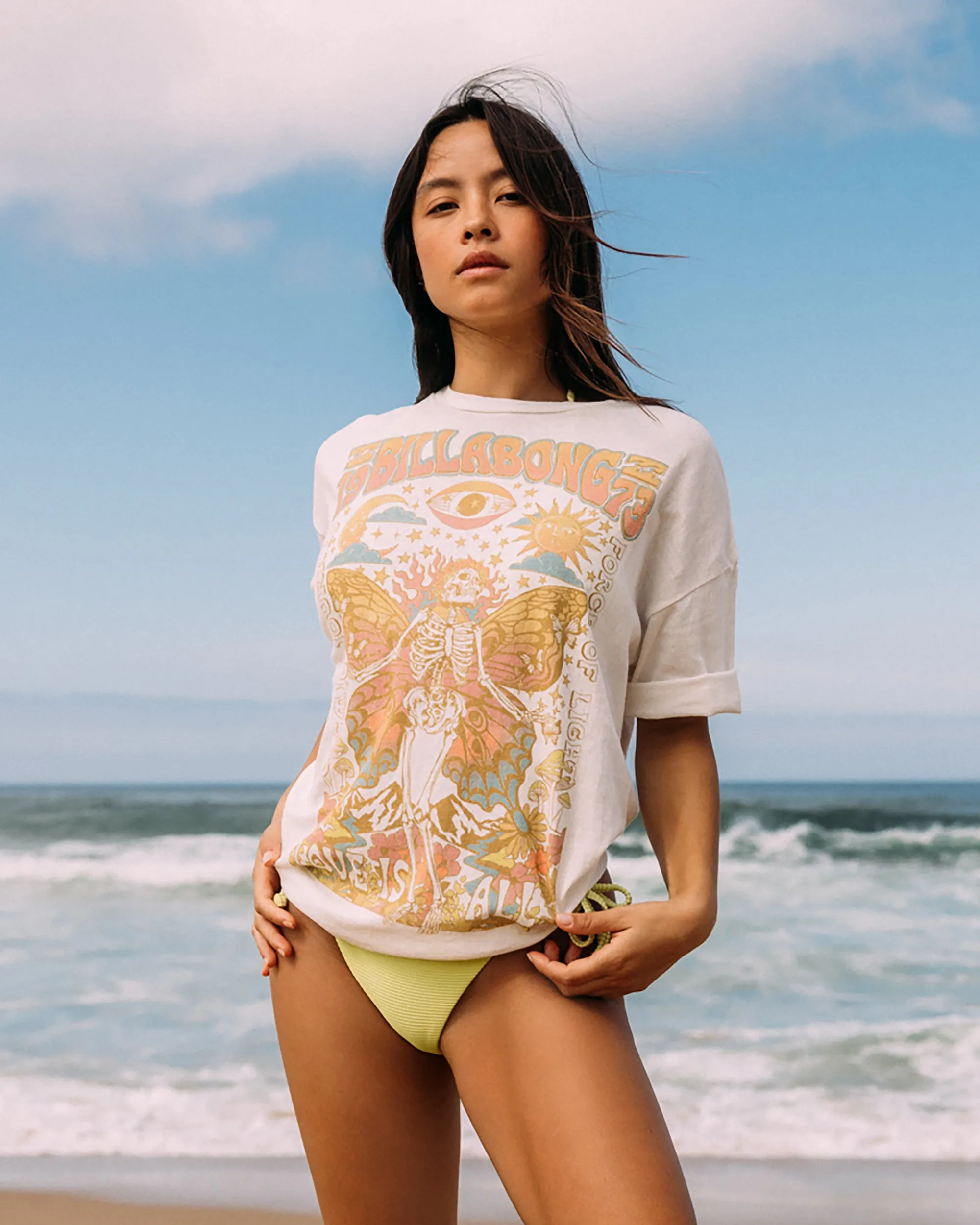 Love Is All T-Shirt - Salt Crystal sold by Billabong